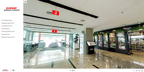 Sunway Medical Centre indoor virtual tour by Fresnel